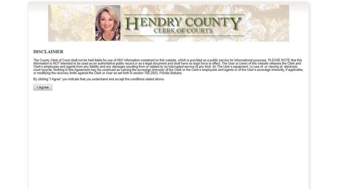 Hendry County OCRS - ONLINE COURT RECORDS SEARCH